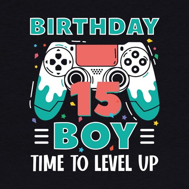 15th Birthday Boy Gamer Funny B-day Gift For Boys kids toddlers by Los San Der